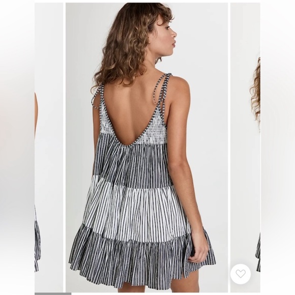 SOLID & STRIPED “The parker” shirted cotton ruffled dress NWT - Picture 2 of 5